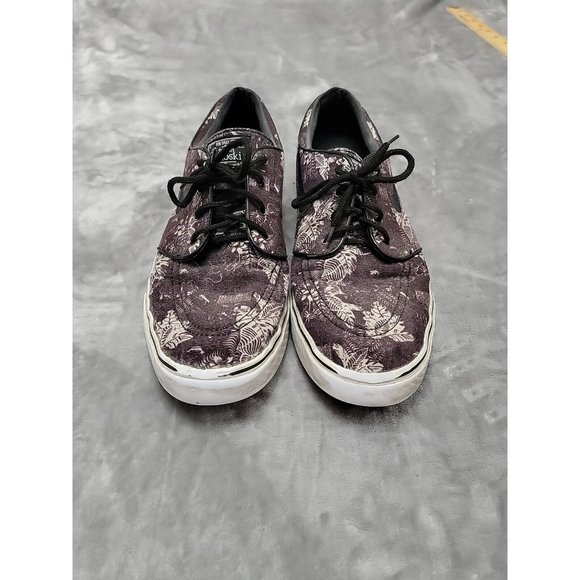 NIKE Stefan Janoski Max SB Zoom Air‎ Skateboard Sneakers Brown White Floral 12 - Picture 2 of 16
